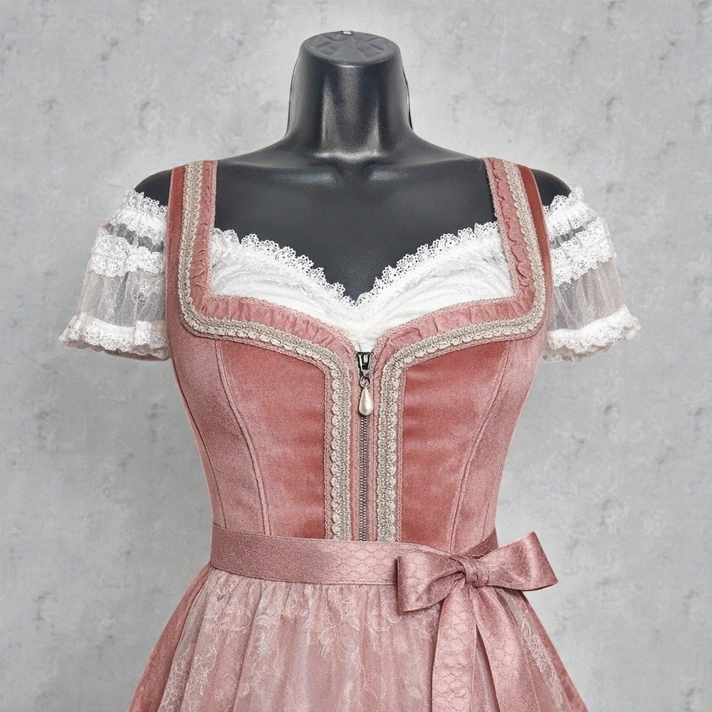 New White Large Ruched Off Shoulder Lace Trim Crop Top Dirndl Blouse Oktoberfest